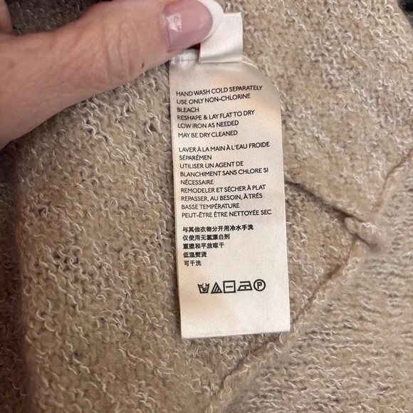 Free People, Neutral Beige Long Sleeve, Fine Gauge Pullover Swing Sweater Small - Picture 6 of 7